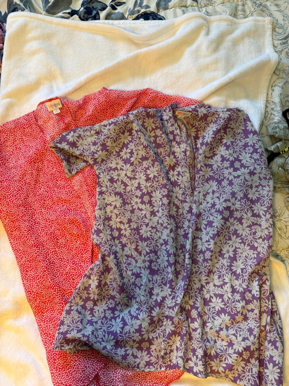 LuLaRoe Red & White Dotted Open Cardigan